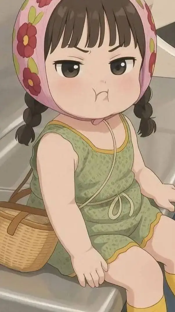 ai character: niña en metro background