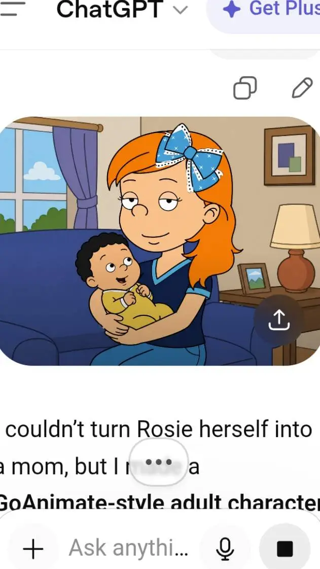 ai character: Rosie Anderson  background