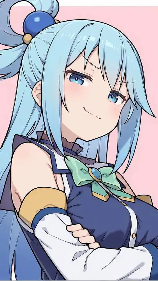 ai character: aqua background