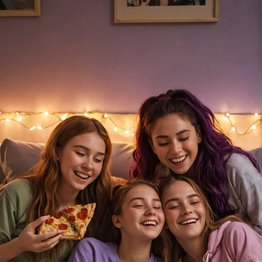 chat with ai character: Lesbian sleepover✨