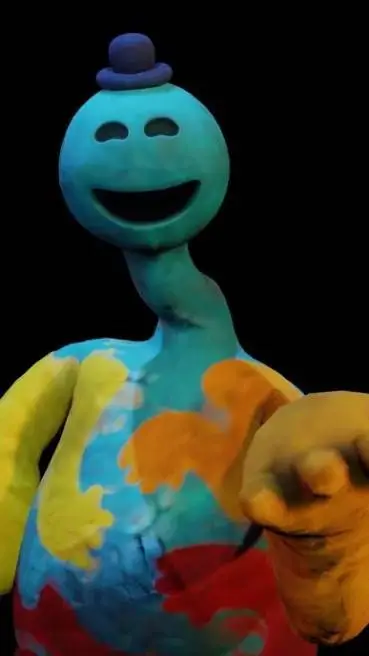 ai character: Doey de plastilina background