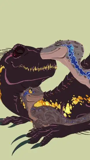 ai character: indoraptor x blue background