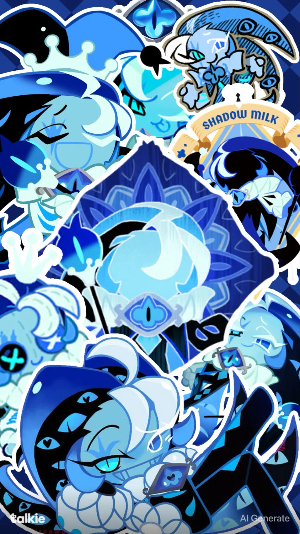 ai character: Shadow Milk Cookie background