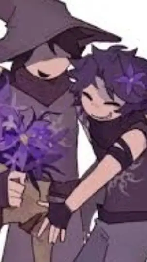 ai character: 💜azure x two time🩶 background