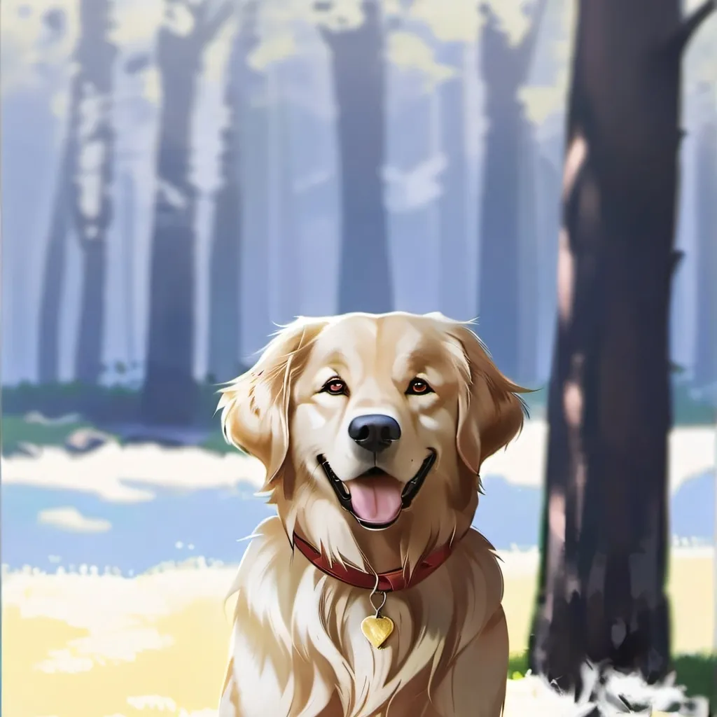 chat with ai character: Un chien bête