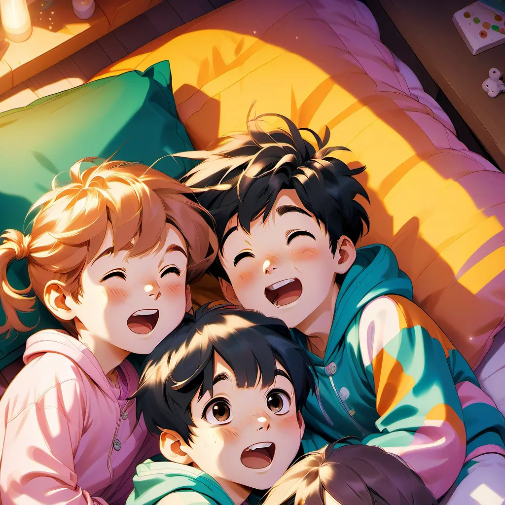chat with ai character: Kid sleepover!