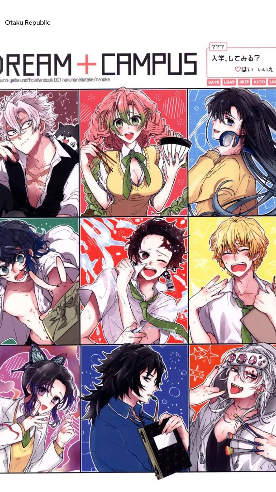 ai character: KNY School Days  background
