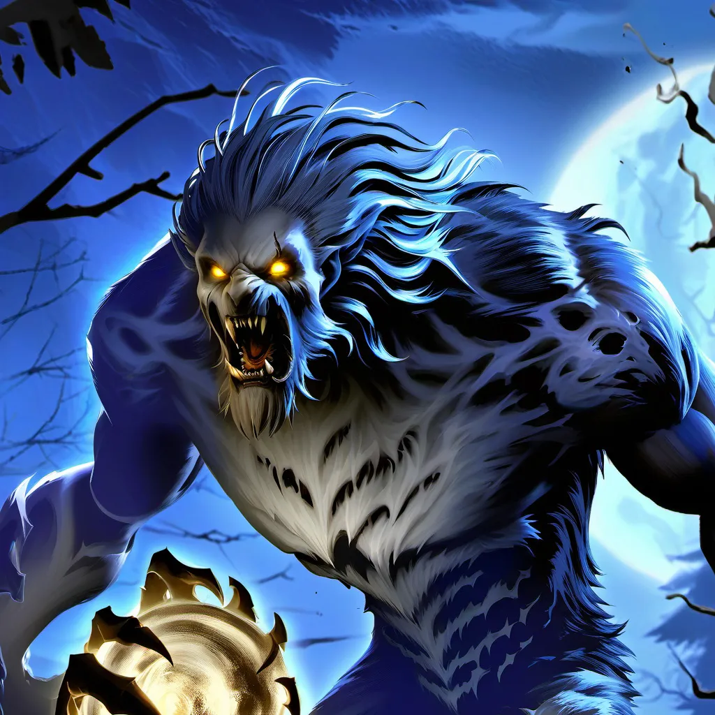 chat with ai character: Purple werewolf