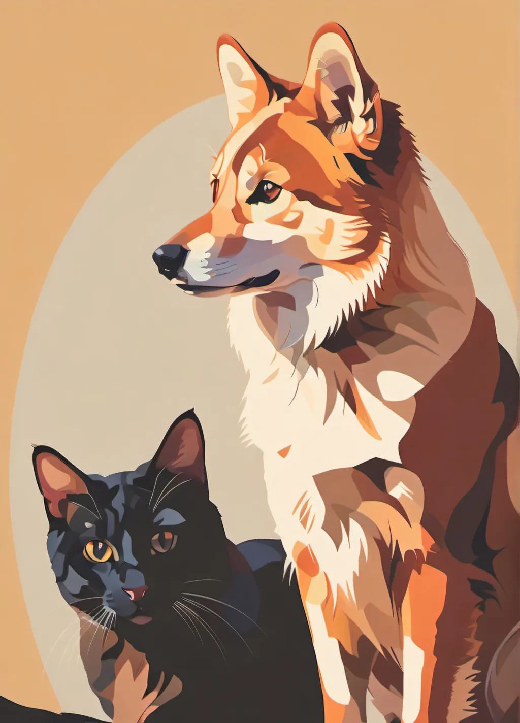 chat with ai character: Dog and cat 