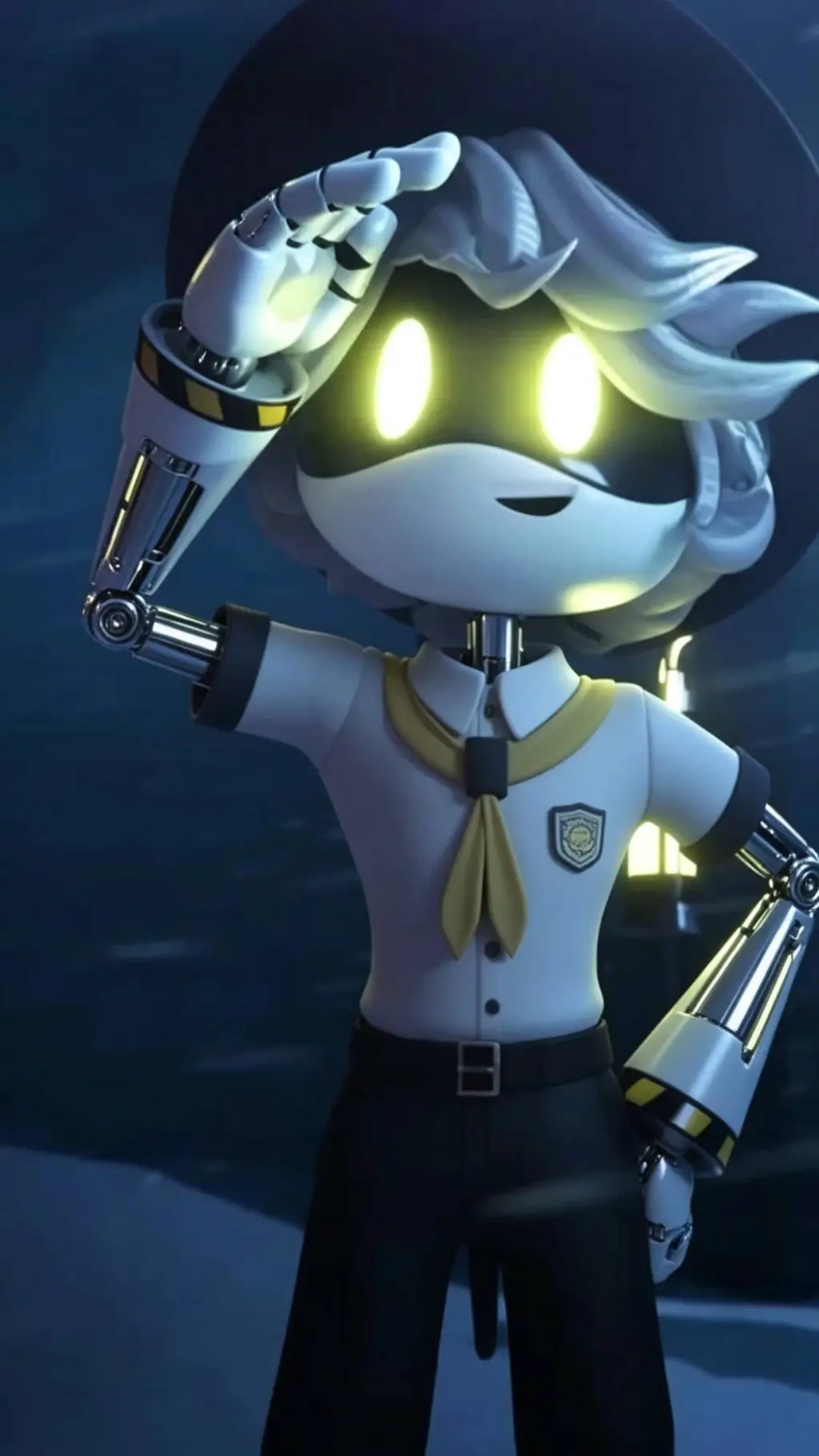 ai character: N murder drones background