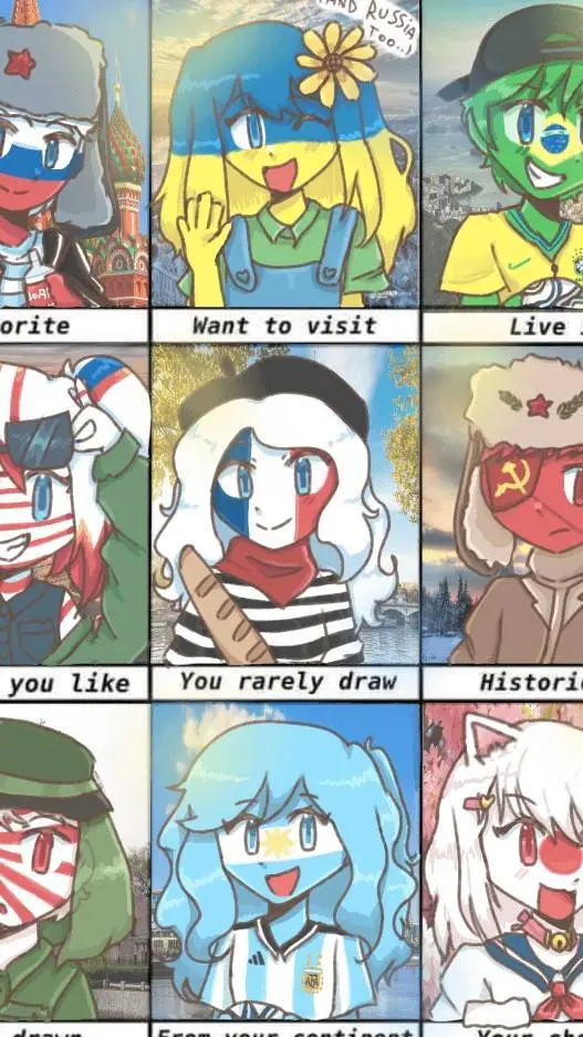 ai character: Countryhuman chaos background