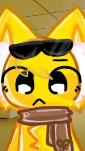 ai character: yellow Cat  background