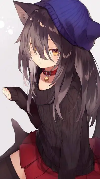 ai character: neko abandonada background