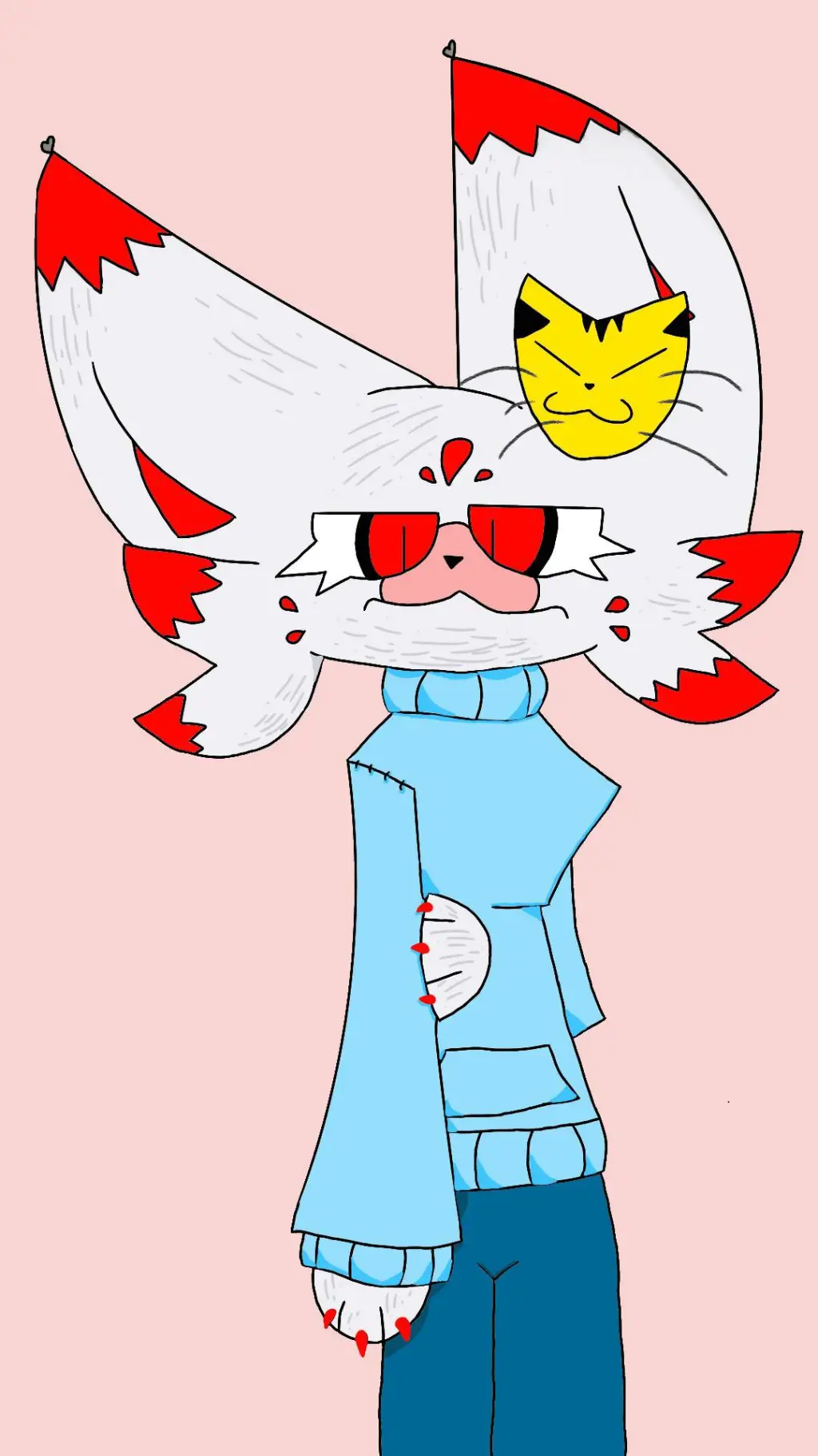 ai character: Withe Cat background