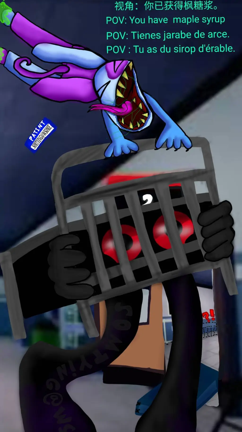 ai character: Bed Monster background