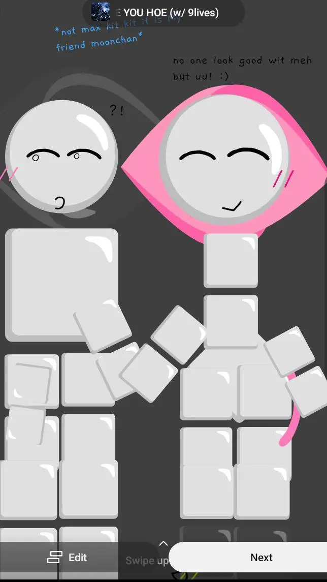 ai character: your the pink emoj background