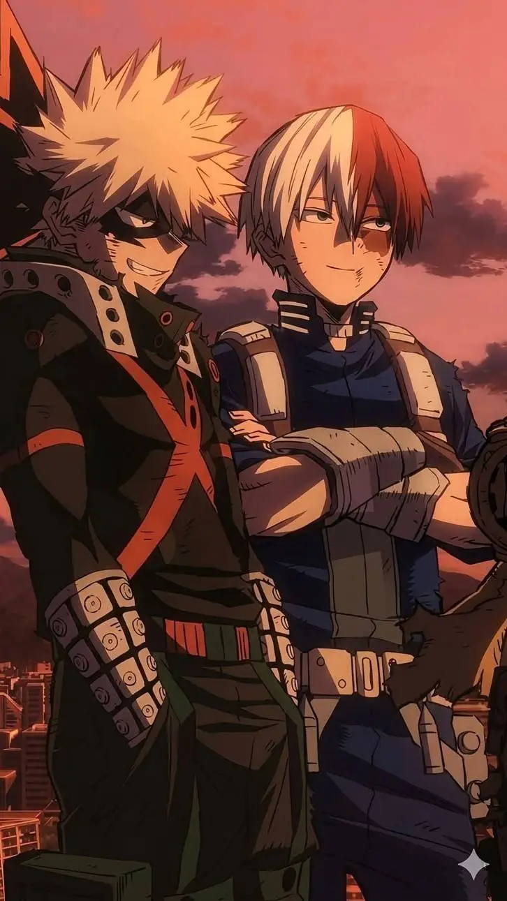 ai character: Bakugo y todoroki💢 background