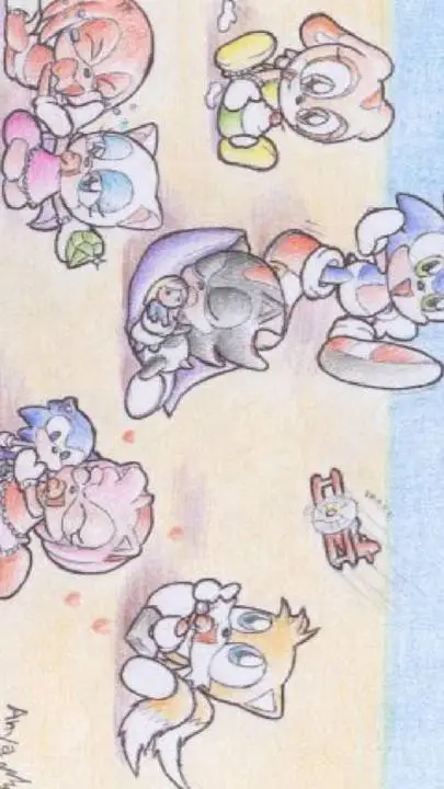ai character: baby sonic friends background
