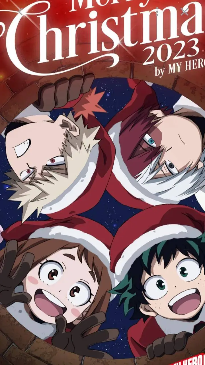 ai character: mha the Christmas background
