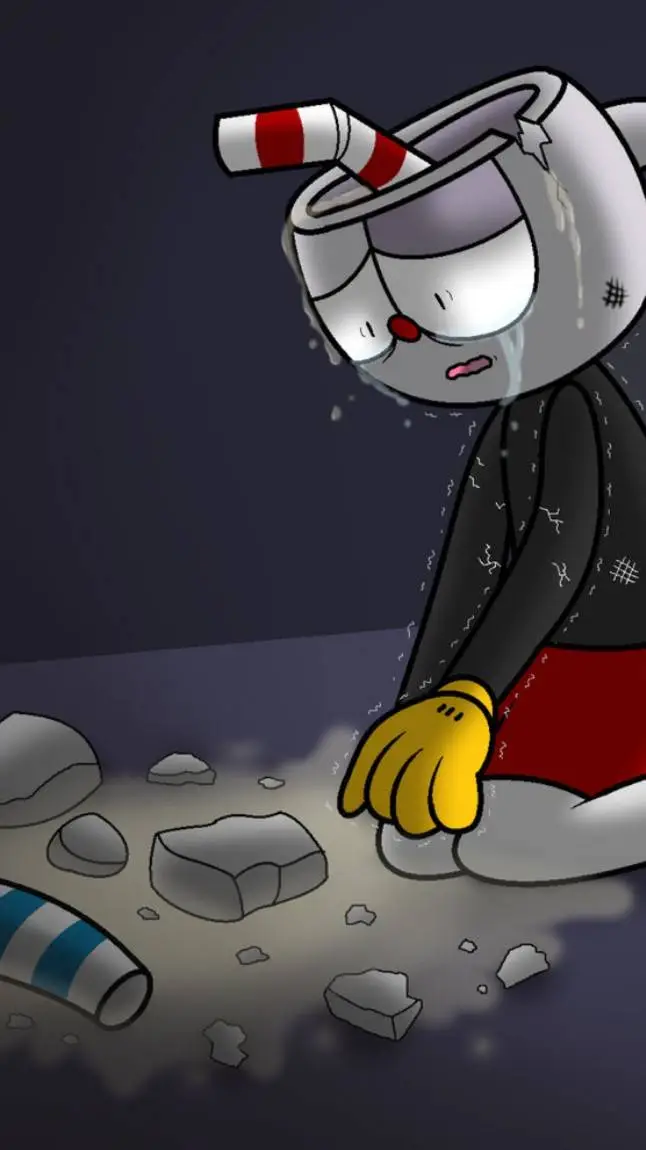ai character: cuphead sad prank  background