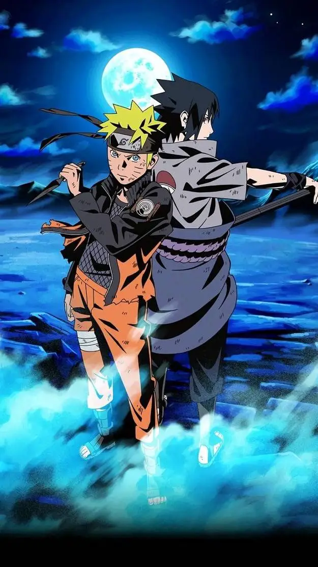 ai character: naruto and saskue background