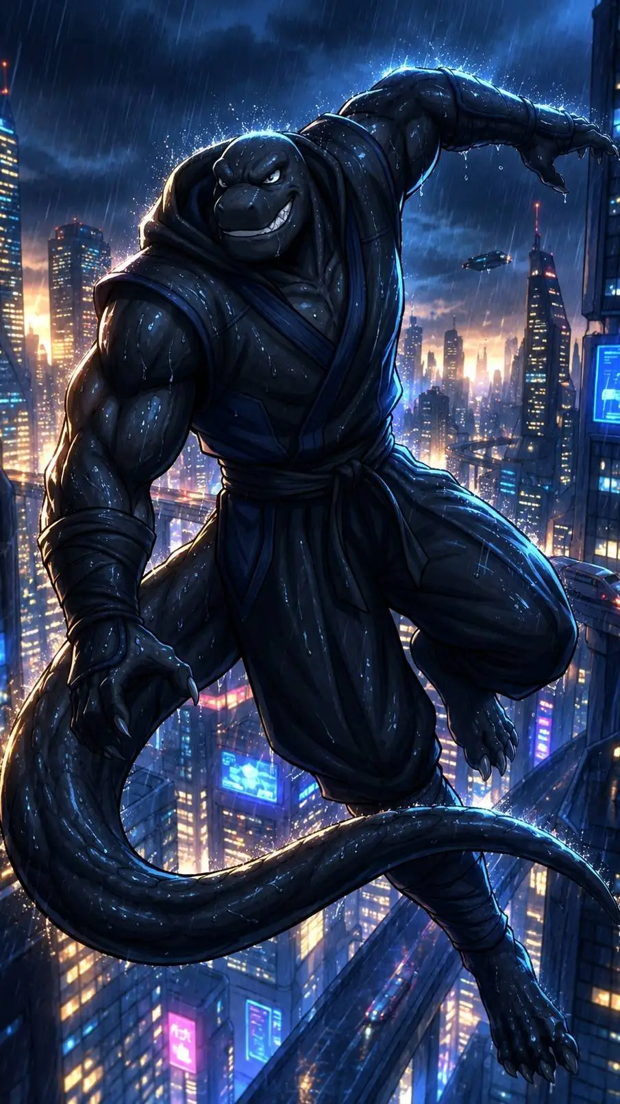 ai character: 🖤Nightstriker💙 background