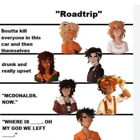 chat with ai character: PJO ROADTRIP 🌟🌟🌟🌟