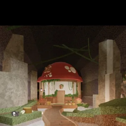 chat with ai character: Mushroom house