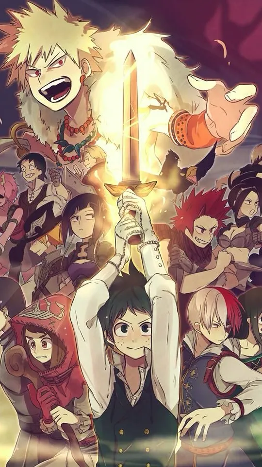 ai character: MHA:Camping background