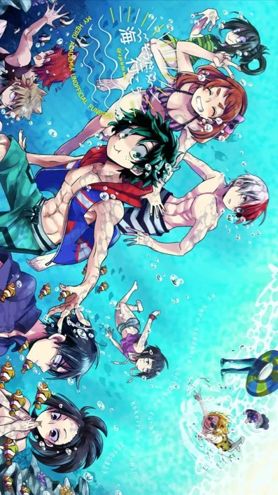ai character: MHA-Beach background