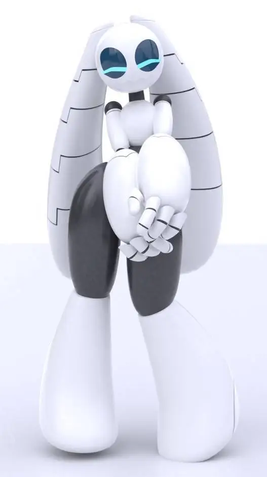 ai character: sharpy the bunny  background