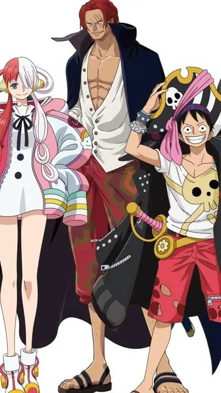 ai character: shanks, uta, luffy background