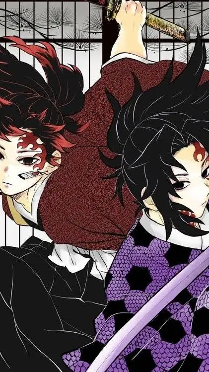 ai character: kokushibo&yoriichi background