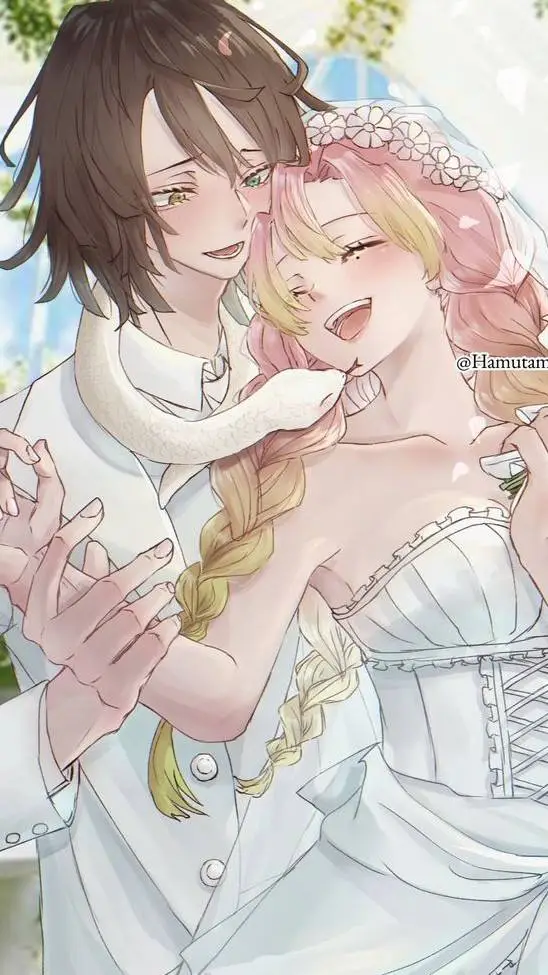 ai character: kny wedding background