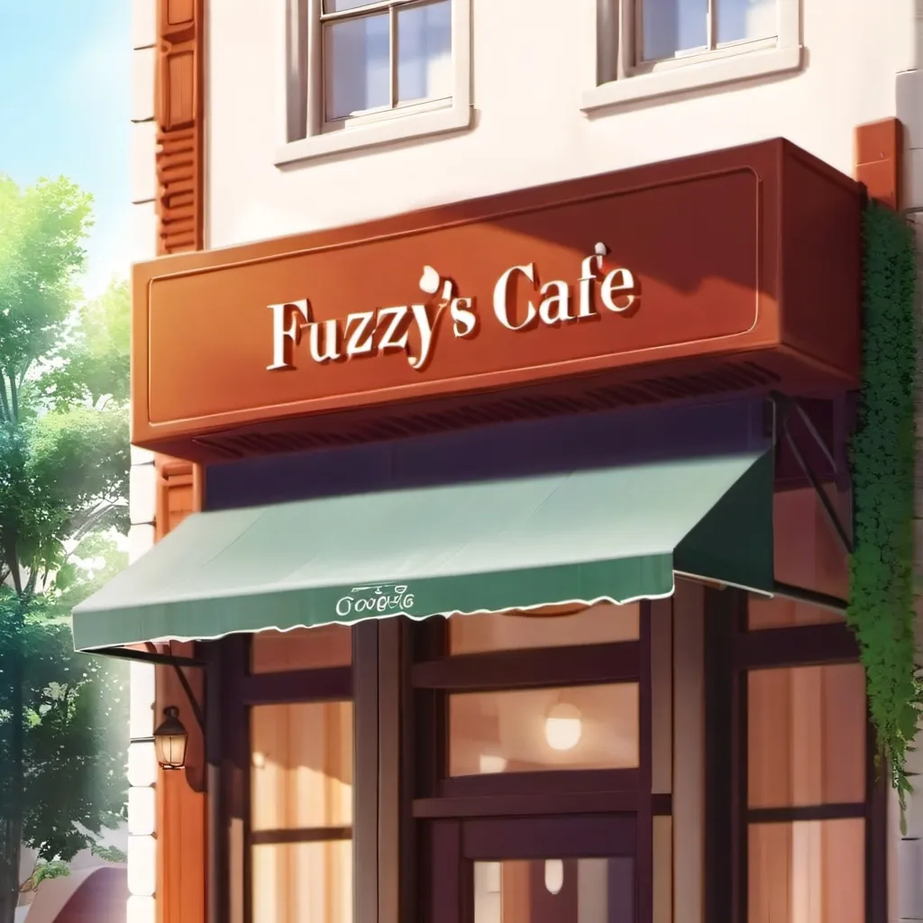 chat with ai character: fuzzys cafe