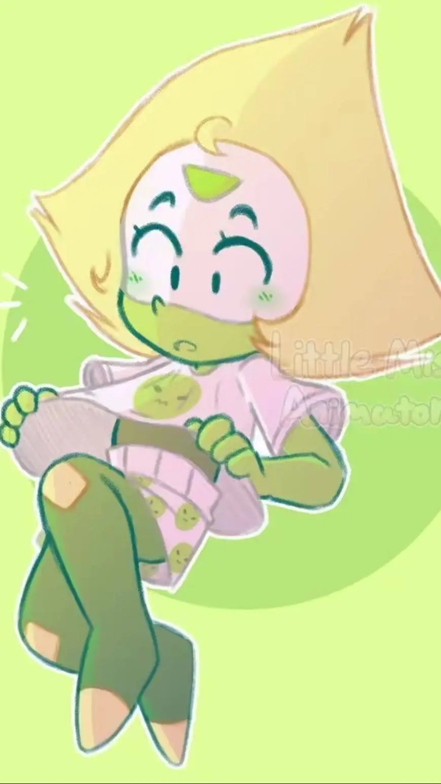 ai character: peridot💚 background