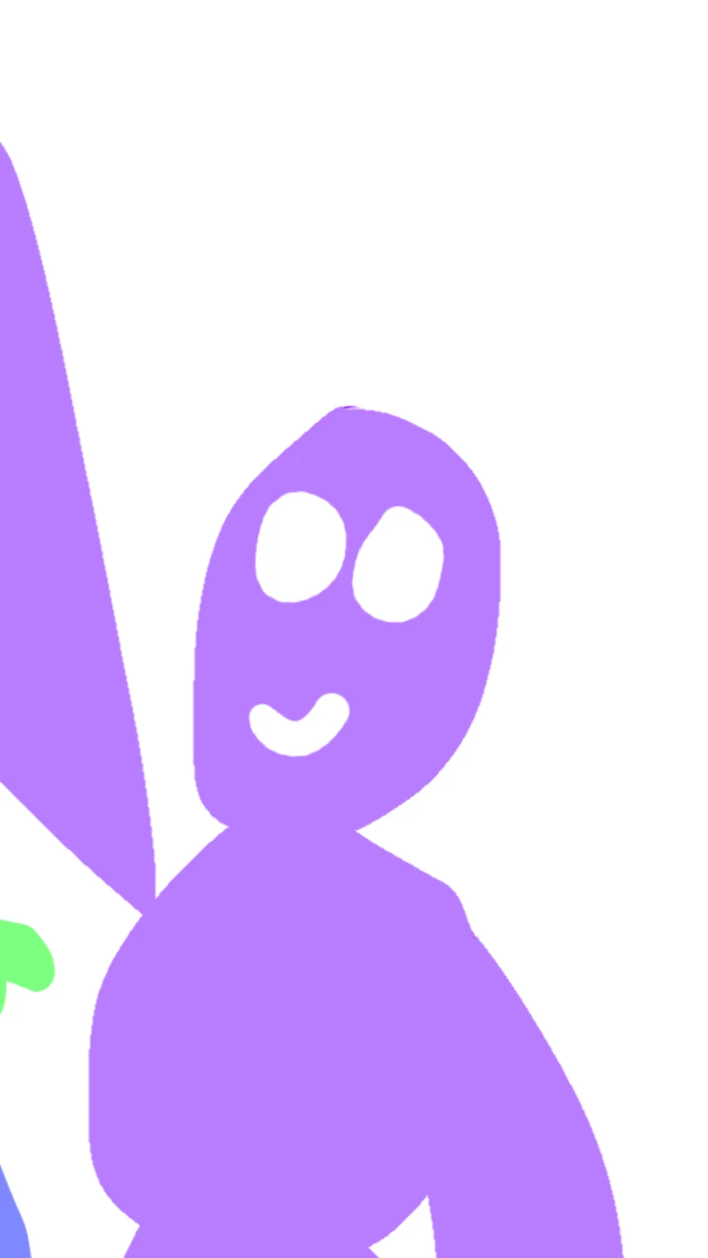 ai character: Blurple background