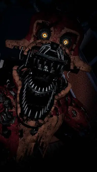 ai character: Nightmare foxy  background