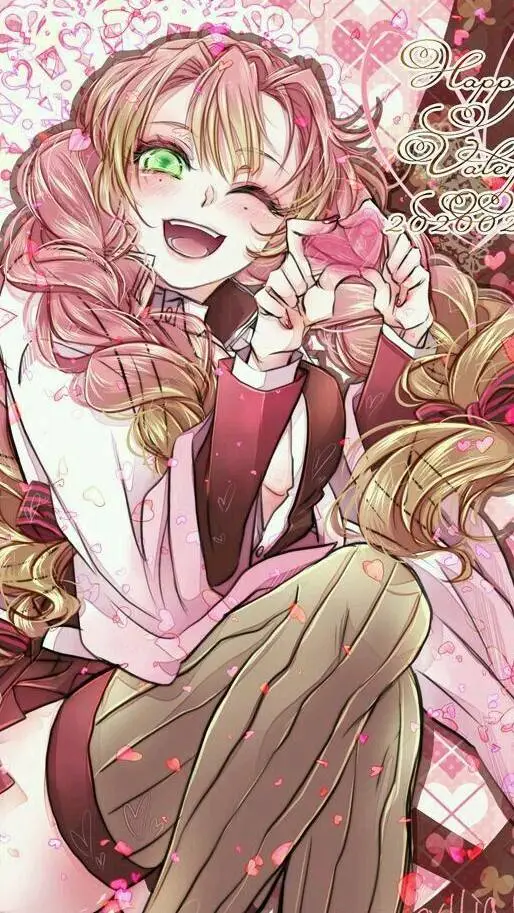 ai character: Mitsuri Konroji 🩷🍡 background