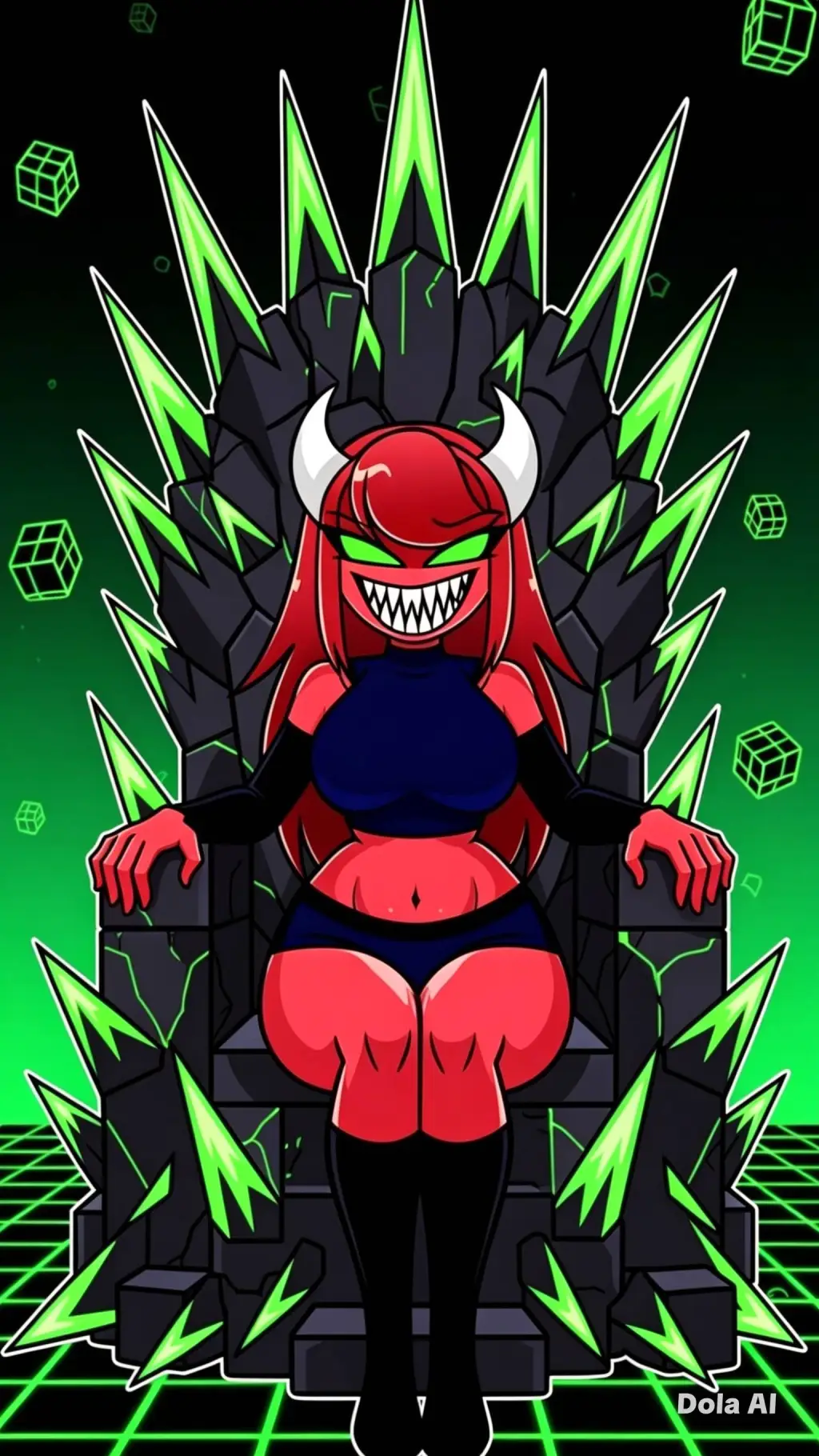 ai character: Hard Demon Girl  background