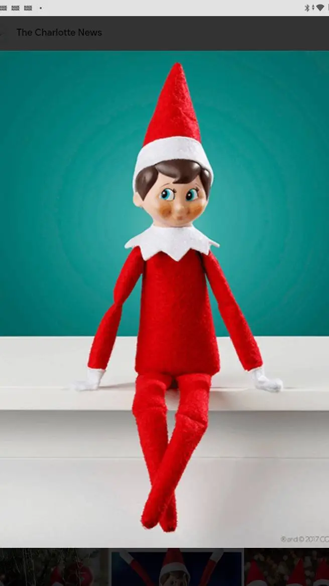 ai character: elf on the shelfs background