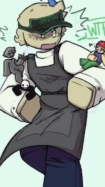 ai character: Roblox cashier background