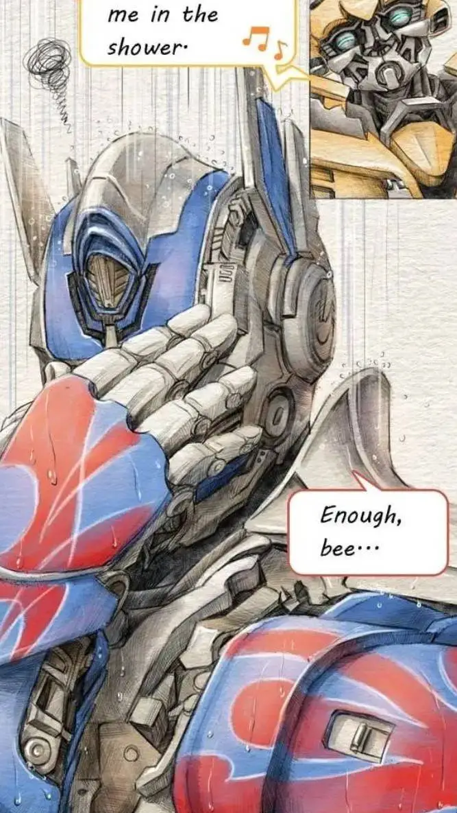 ai character: Optimus+bumblebee background