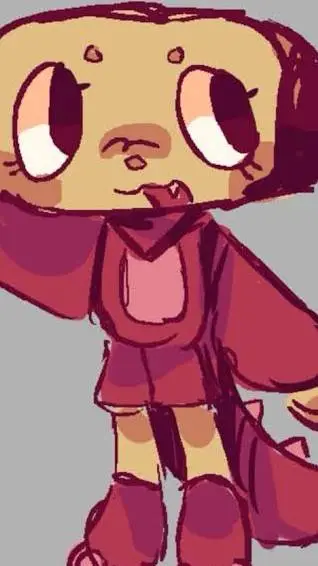 ai character: shelly dinossauro  background