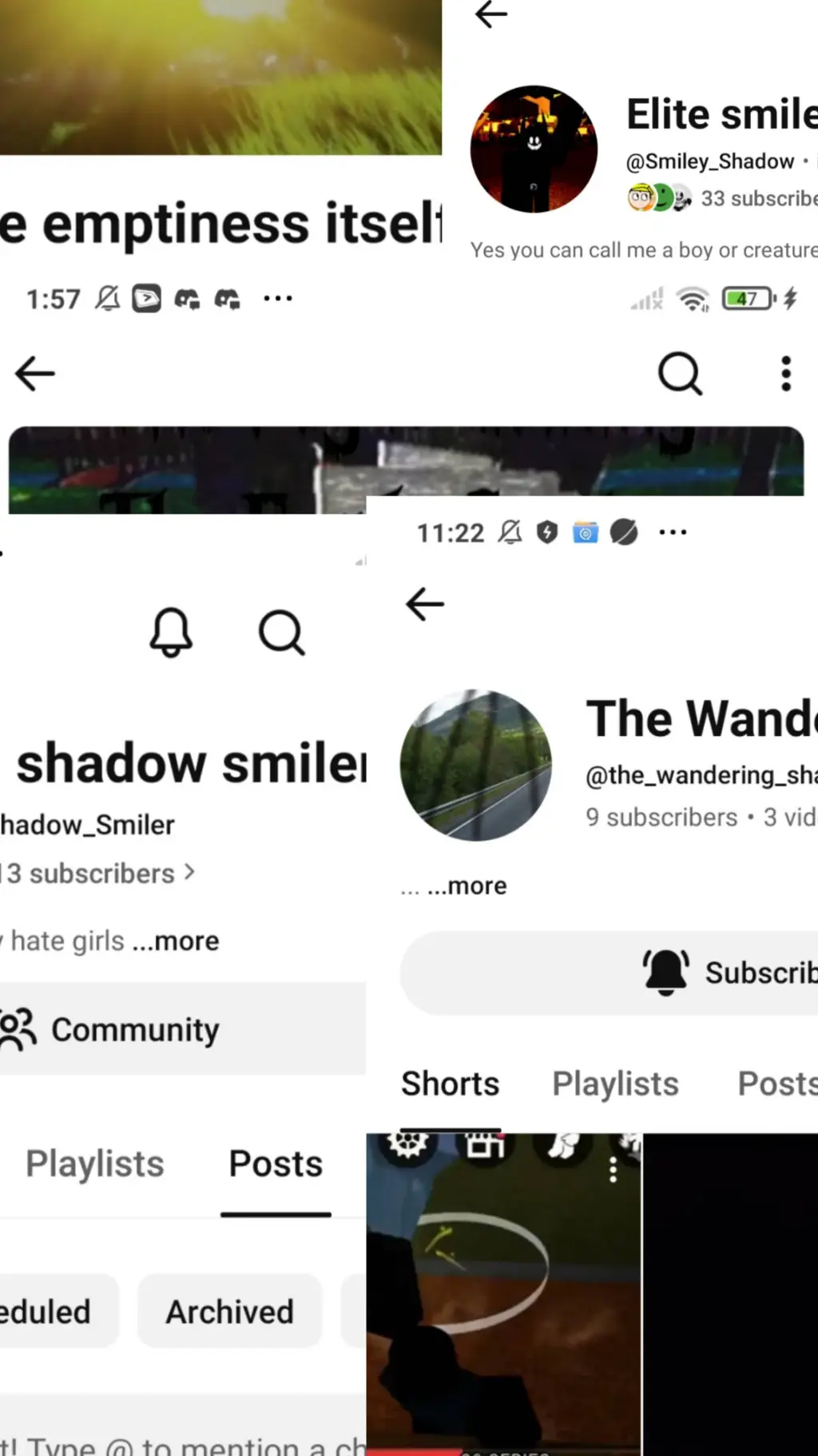ai character: Dark creators background