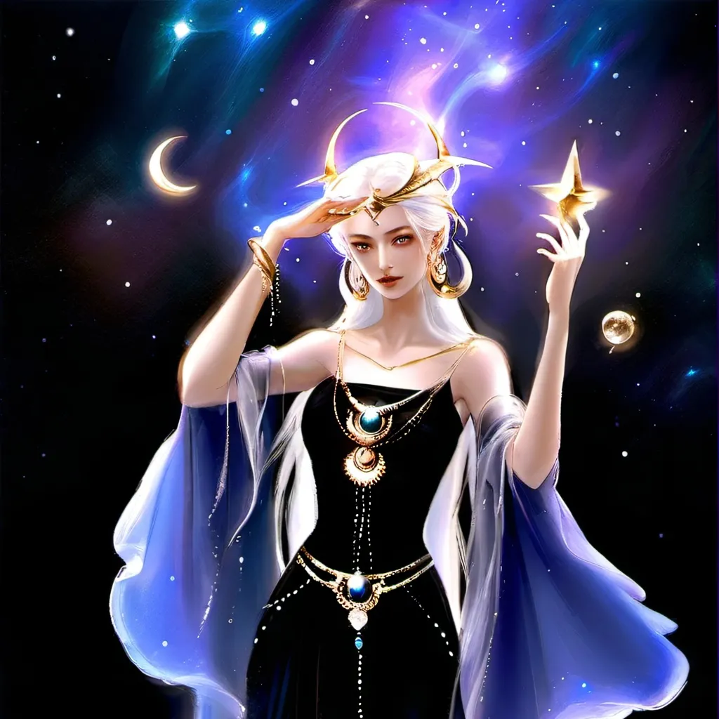 chat with ai character: Diosa de la noche