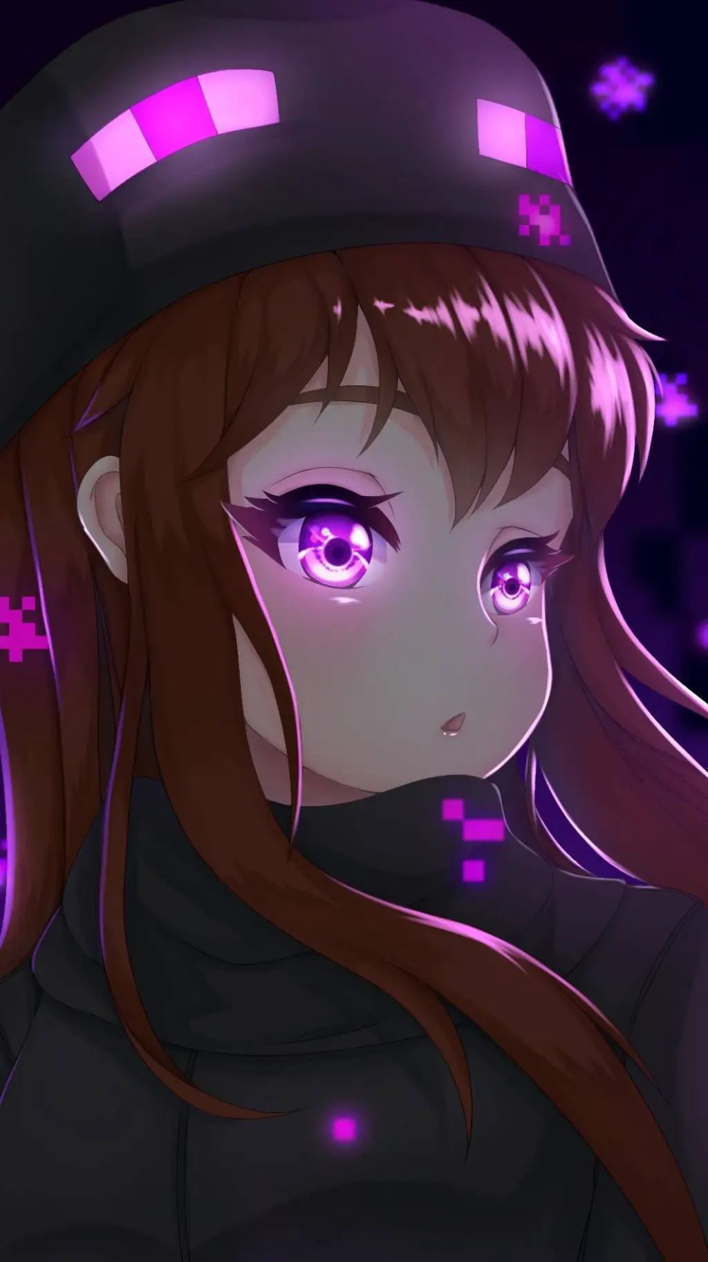 ai character: Enderman *mujer* background