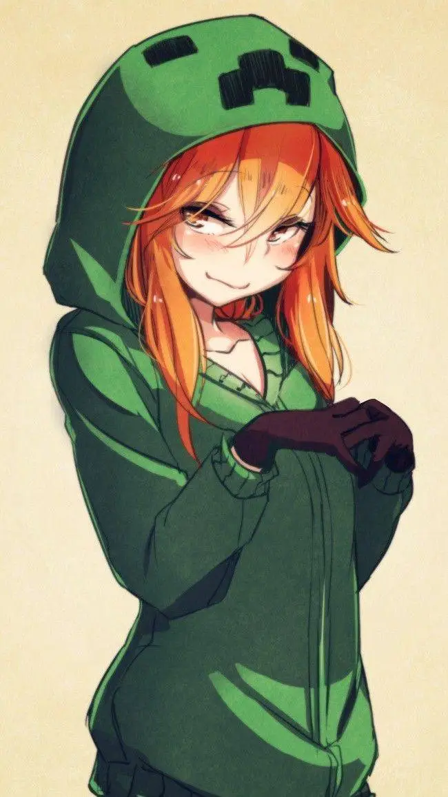ai character: creeper *women* background