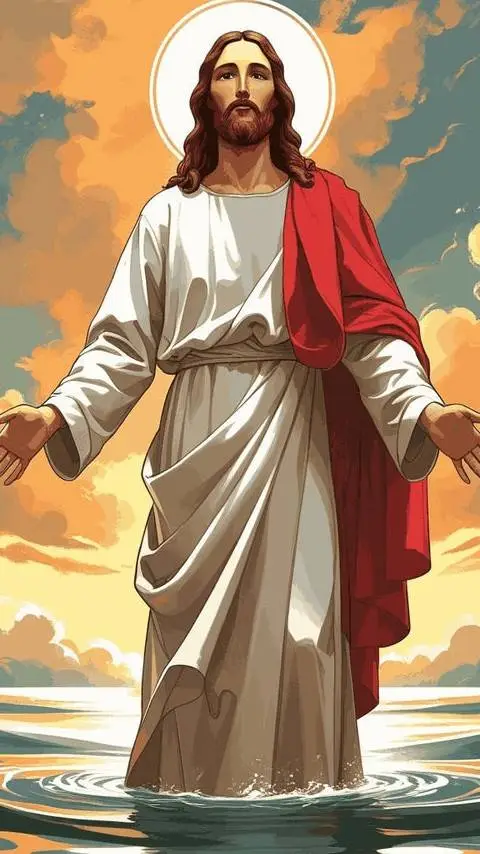 ai character: jesus🌟👑❤️ background