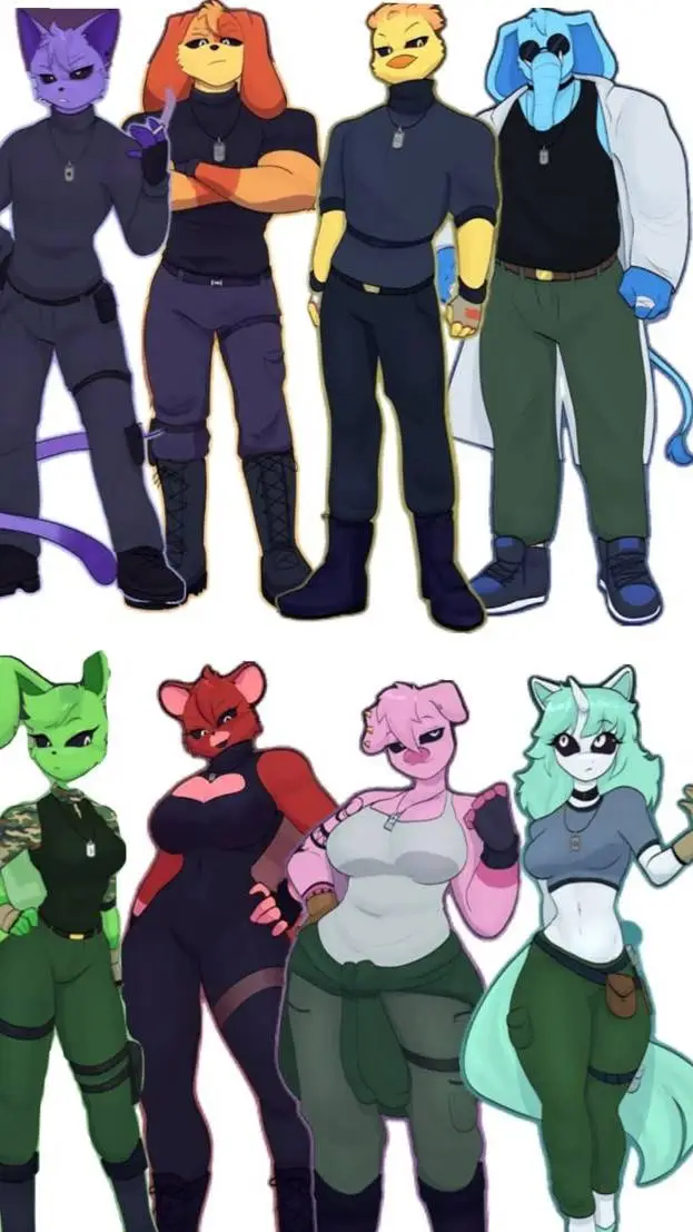 ai character: smiling critters<3 background
